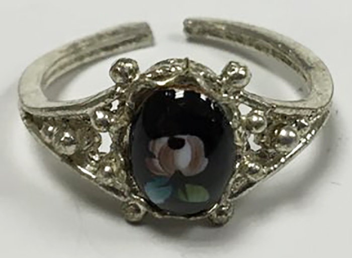 Кольцо &quot;Финифть&quot;, серебрение (сост. на фото)