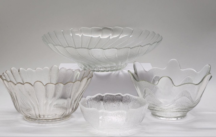 Салатники конфетницы стекло СССР 4 штуки ретро винтаж