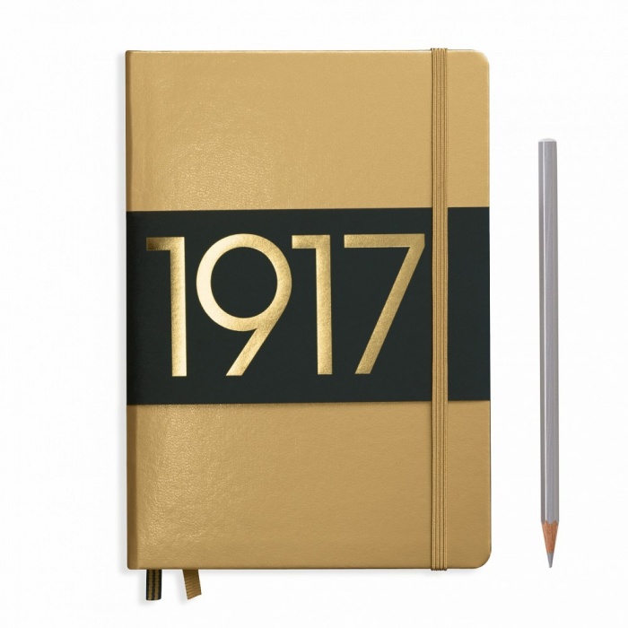Книга для записей Medium A5 на 251 страницу в точку, GOLD. Leuchtturm1917, #355676