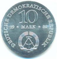 () Монета Германия (ГДР) 1980 год 10 марок ""  Биметалл (Серебро - Ниобиум)  UNC