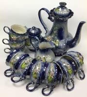Чайно-кофейный сервиз, керамика, некомплект, 12 предметов (сост. на фото)
