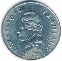 (№1972km13) Монета Новая Каледония 1972 год 50 Francs