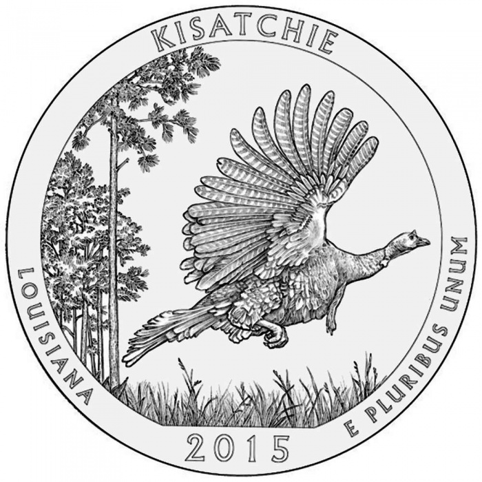 027d Монета США 2015 год 25 центов Кисачи  Медь-Никель  UNC