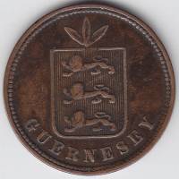 () Монета Остров Гернси 1864 год   ""     VF