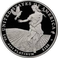 (2011w) Монета США 2011 год 100 долларов   Платина (Pt)  PROOF