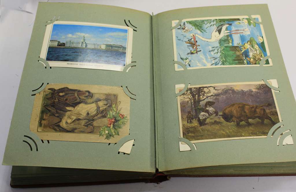 Альбом с открытками 50-60 годов, 144 шт., различной тематики, СССР