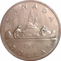 (1973) Монета Канада 1973 год 1 доллар   Никель  UNC