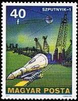 (1977-051) Марка Венгрия "Спутник-1"    Космические исследования  II Θ