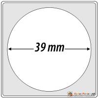 Капсула для монет из прозрачного стекла с чёрной вставкой Quadrum (Квадрум) 39 мм Leuchtturm 