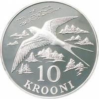 () Монета Эстония 1992 год 10 крон ""   PROOF