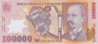 (2001) Банкнота Румыния 2001 год 100 000 лей "Николае Григореску"   UNC