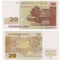 (2009) Банкнота Латвия 2009 год 20 лат "Этнографический музей"   XF