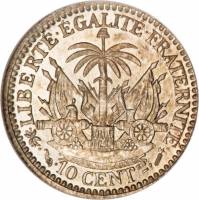 (№1881km44) Монета Гаити 1881 год 10 Centimes