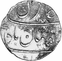 (№1719km160) Монета Индия 1719 год 1 Rupee (Мухаммад Шах)