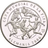 (2003) Монета Куба 2003 год 10 песо "ЧМ по футболу Германия 2006"  Серебро Ag 999  PROOF