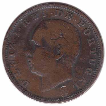 () Монета Португалия 1883 год   &quot;&quot;     VF
