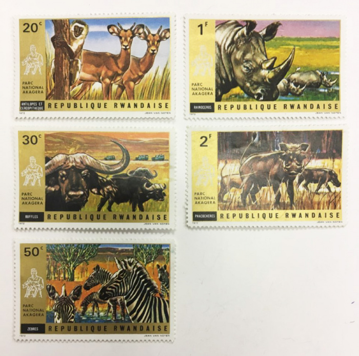 (--) Набор марок Руанда &quot;5 шт.&quot;  Негашеные  , III O