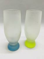 Бокалы стаканы цветное матовое стекло 2 шт