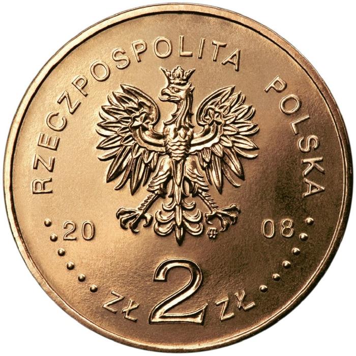 (162) Монета Польша 2008 год 2 злотых &quot;Сибирские изгнания&quot;  Латунь  UNC