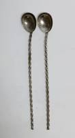 Набор ложек, витая ручка , 2 шт., длина 21 см., СССР (сост. на фото)