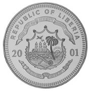 () Монета Либерия 2001 год 20  ""    AU