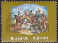 (№1985-2142) Марка Бразилия 1985 год "150 лет революции Farropilha", Гашеная
