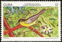(1978-014) Марка Куба "Желтоголовая камышевка"    Птицы III O