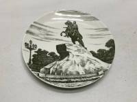 Тарелка декоративная ЛФЗ, Медный всадник 19,5 см, подвесная
