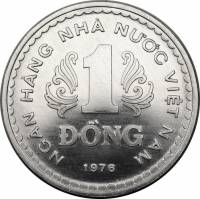 1976 Монета Вьетнам 1 донг  Алюминий  UNC