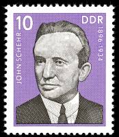 (1976-004) Марка Германия (ГДР) "Джон Шер"    Деятели Рабочего движения II Θ