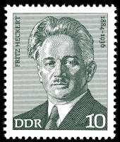 (1974-005) Марка Германия (ГДР) "Фриц Геккерт"    Деятели Рабочего движения III O