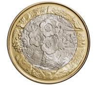 (016) Монета Финляндия 2012 год 5 евро "Флора" 2. Диаметр 27,25 мм Биметалл  UNC
