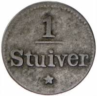 (№1822km24.1) Монета Кюрасао 1822 год 1 Stuiver
