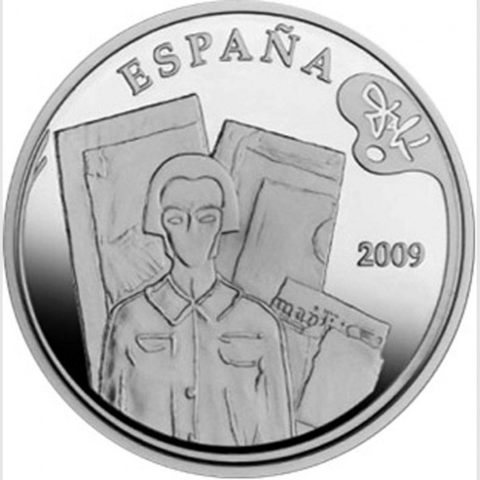 (2009) Монета Испания 2009 год 10 евро &quot;Сальвадор Дали&quot;  Серебро Ag 925  PROOF
