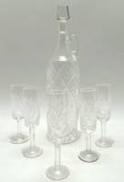 Графин и 5 стопок хрусталь СССР (сост. на фото)