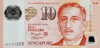 (2014) Банкнота Сингапур 2014 год 10 долларов "Юсоф бин Исхак" Пластик  XF