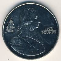 () Монета Остров Джерси 2005 год 5 фунтов ""   UNC