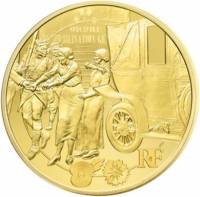 (№2014km2180) Монета Франция 2014 год 200 Euro (Великая Война. Рулит-де-ла-Марн)