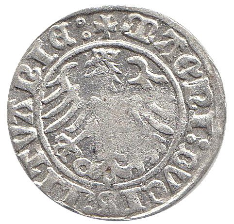 Монета Литва 1/2 гроша 1509 год, &quot;Сигизмунд II Старый&quot; (Состояние - VF)