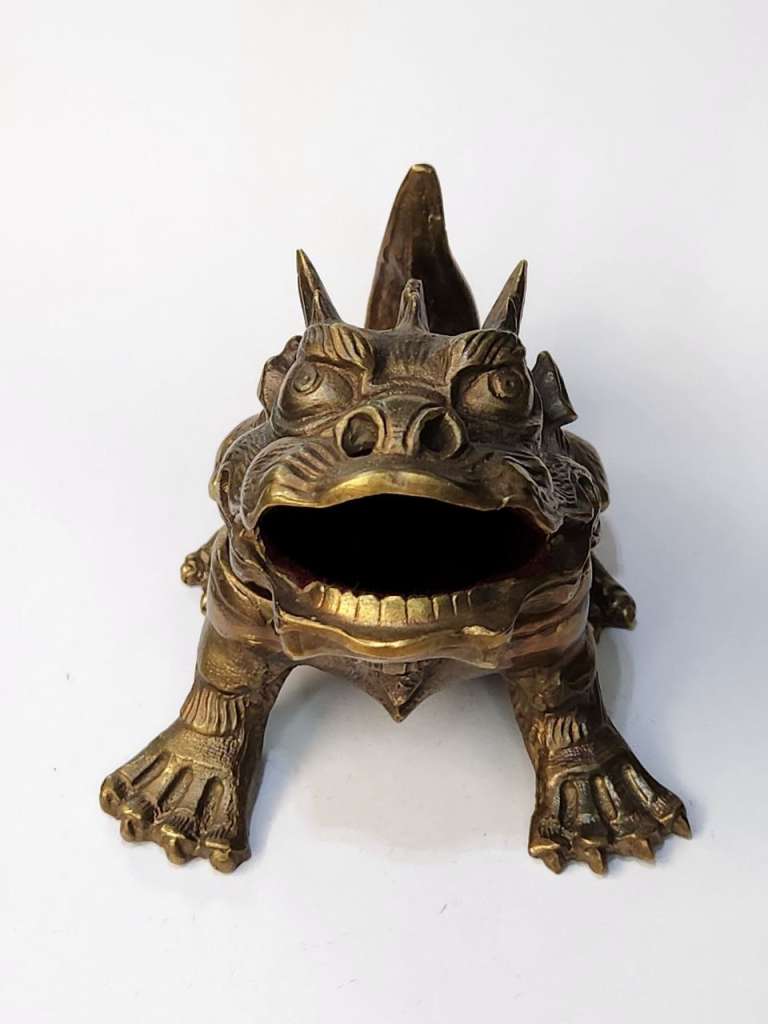 Статуэтка шкатулка Дракон бронза 8,5х11х9 см