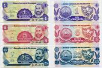 (1991, 3 шт, 1, 5, 25 центаво) Набор банкот Никарагуа 1991 год "Франсиско Эрнандес де Кордоба"   UNC