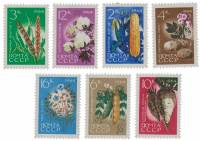 (1964-088-94) Серия Набор марок (7 шт) СССР   Перф рамочн  Сельскохозяйственные культуры III O