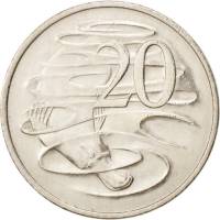 (1967) Монета Австралия 1967 год 20 центов "Кит"  Медь-Никель  VF