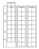Листы для монет КЛМ-54С на 54 ячейки, скользящие, 5шт. Россия, #2025054