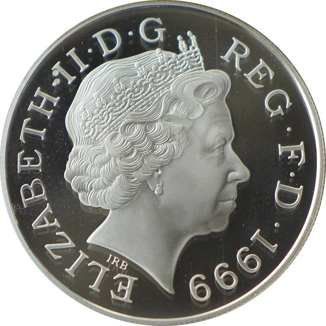 (1999) Монета Великобритания 1999 год 5 фунтов &quot;Принцесса Диана&quot;  Серебро Ag 925  PROOF