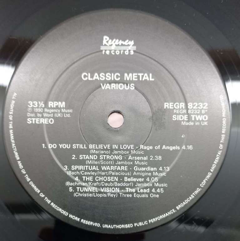 Пластинка виниловая &quot;Classic metall. Various&quot; Records 300 мм. (Сост. отл.)