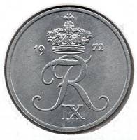(№1972km840.3) Монета Дания 1972 год 2 Oslash;re (С сердца)