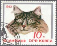 (1983-146) Марка Северная Корея "Кошка бурая"   Кошки III Θ