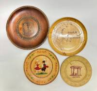 Тарелки декоративные, деревянные, 4 шт