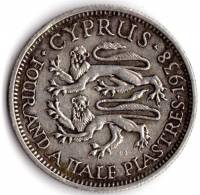 (№1938km24) Монета Кипр 1938 год 4frac12; Piastres (Два Льва поле, растущие)